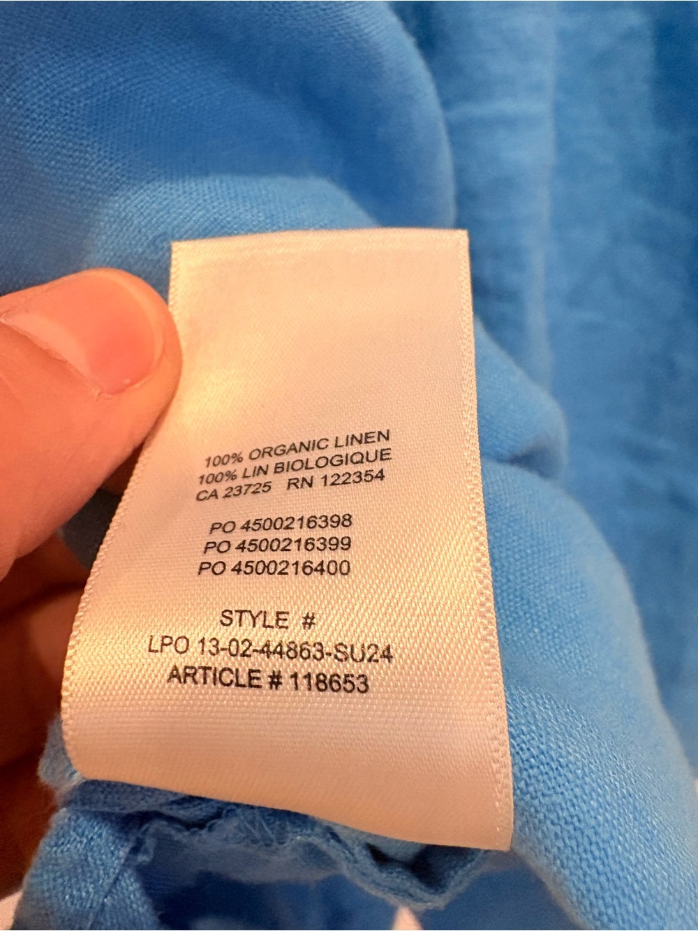 Aritzia Little Moon linen V-Neck Long-Sleeve Top - Picture 6 of 9